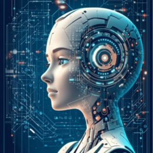 representação artística de uma inteligencia artificial